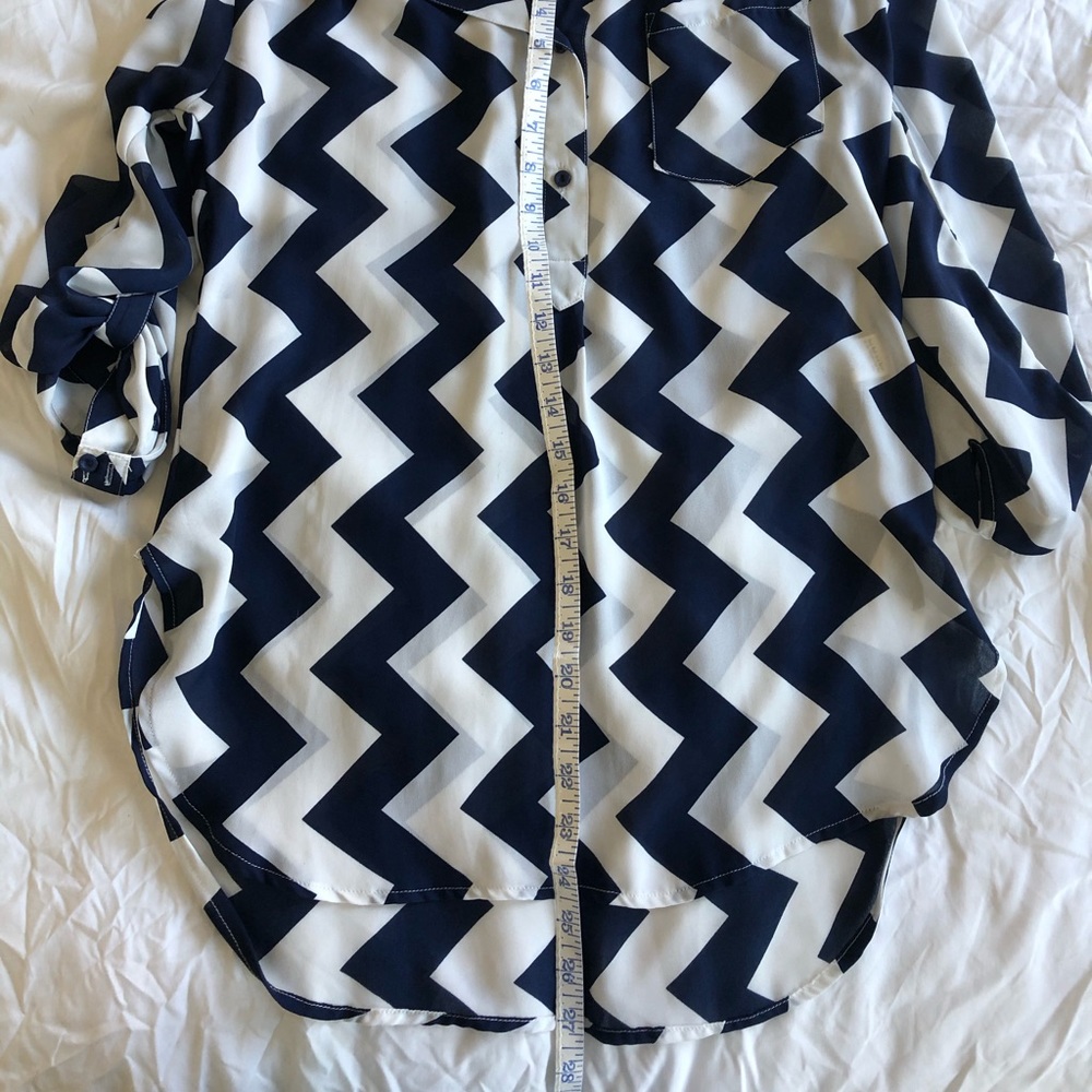 Chevron button down top - Picture 5 of 5